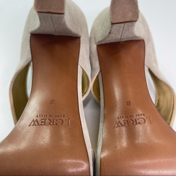 J. Crew Alecia Gray Suede Peep Toe Platform Pumps - Picture 8 of 11